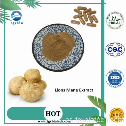 Suministro el polvo de extracto de hongo de melena de Lion&#39;s Lion&#39;s Mane